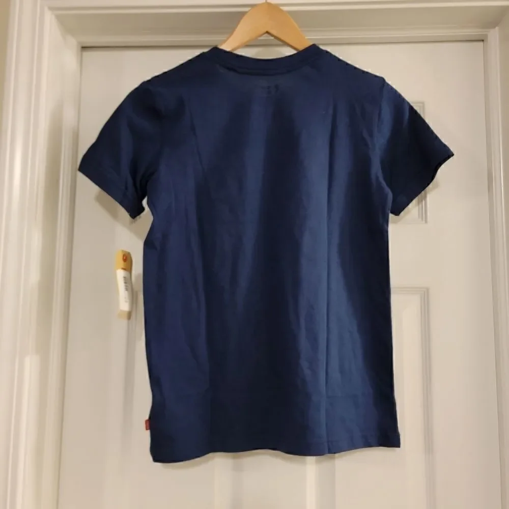Levi’s crew neck boy tee shirt cotton navy NWT